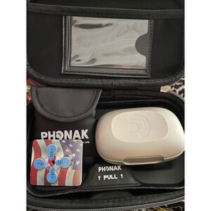 Phonak Ambra M H2O Hearing Aid Set with Carrying Case and Batteries Tan
